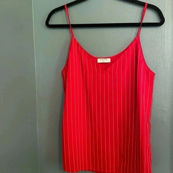 Babaton women’s red spaghetti strap tank - medium - stripe - like new - Picture 1 of 6